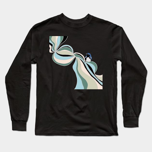 Wavy Warbler Long Sleeve T-Shirt by Peleegirl